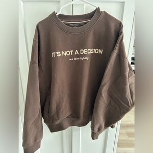 Cactus Man Brown Relaxed Fleece Sweater - LARGE (XL sized but runs small)